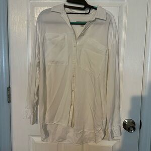 NWOT LOFT Oversized White Shirt